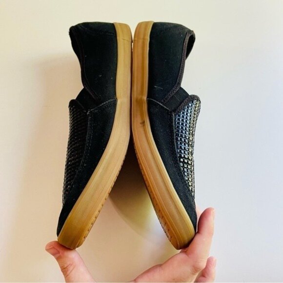 Harley Davidson Black Canvas Loafers Size 9 - Picture 3 of 6